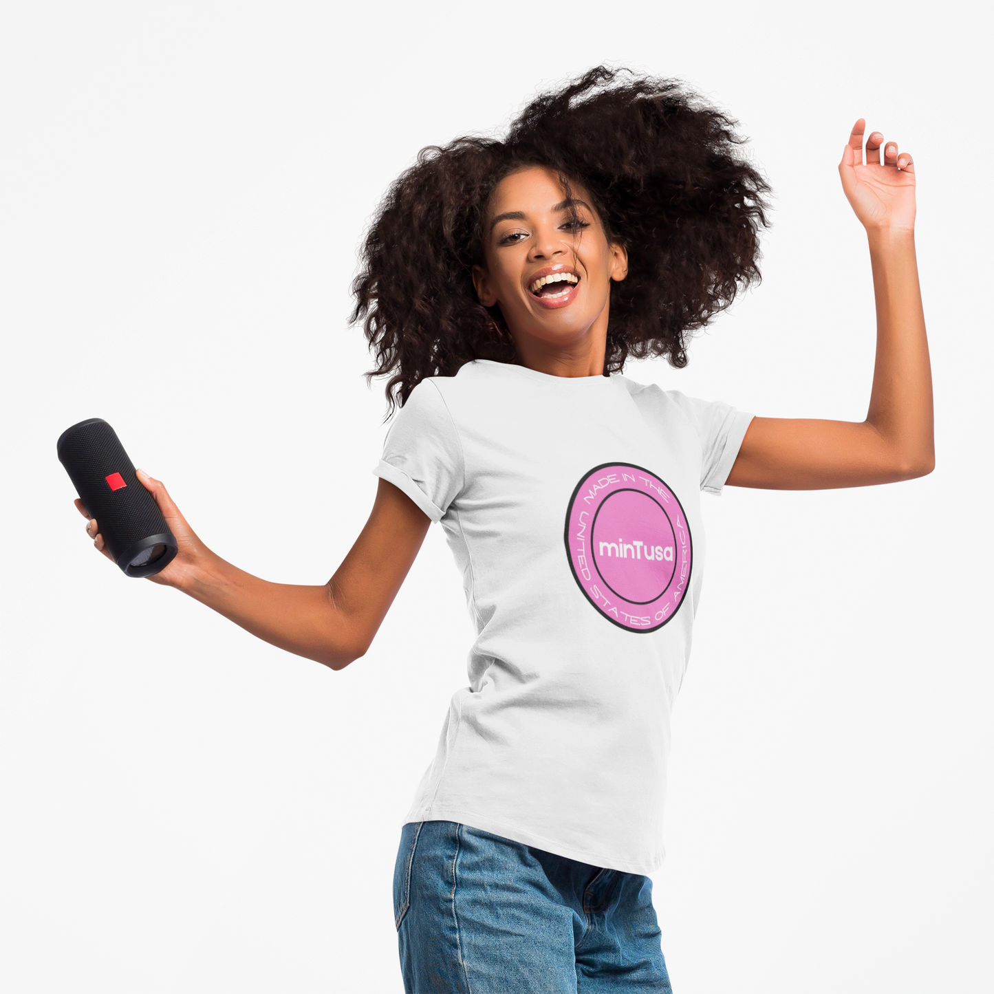 minTusa Neon Pink Pop Youth Tee