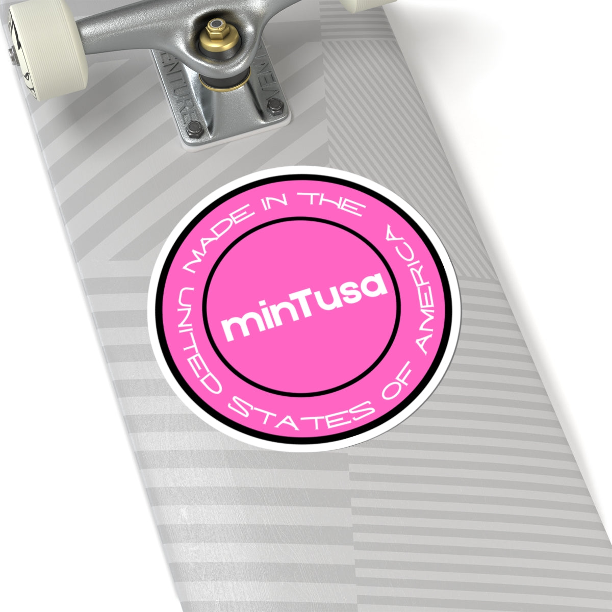 minTusa Pink Neon made in the USA sticker