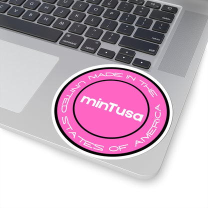 minTusa Pink Neon made in the USA sticker