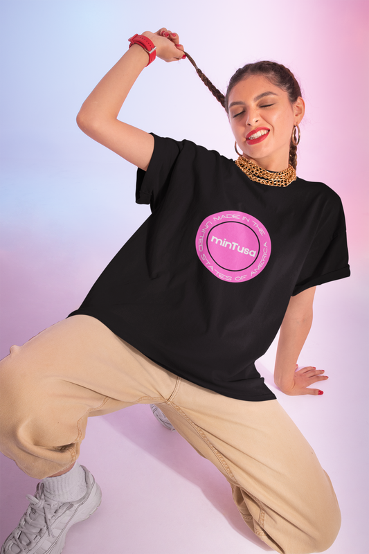 minTusa Neon Pink Pop Youth Tee
