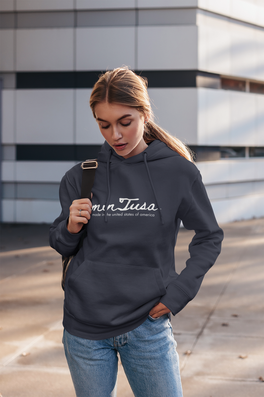 Classic minTusa Logo Cozy Unisex Hoodie – Perfect for Fall & Winter