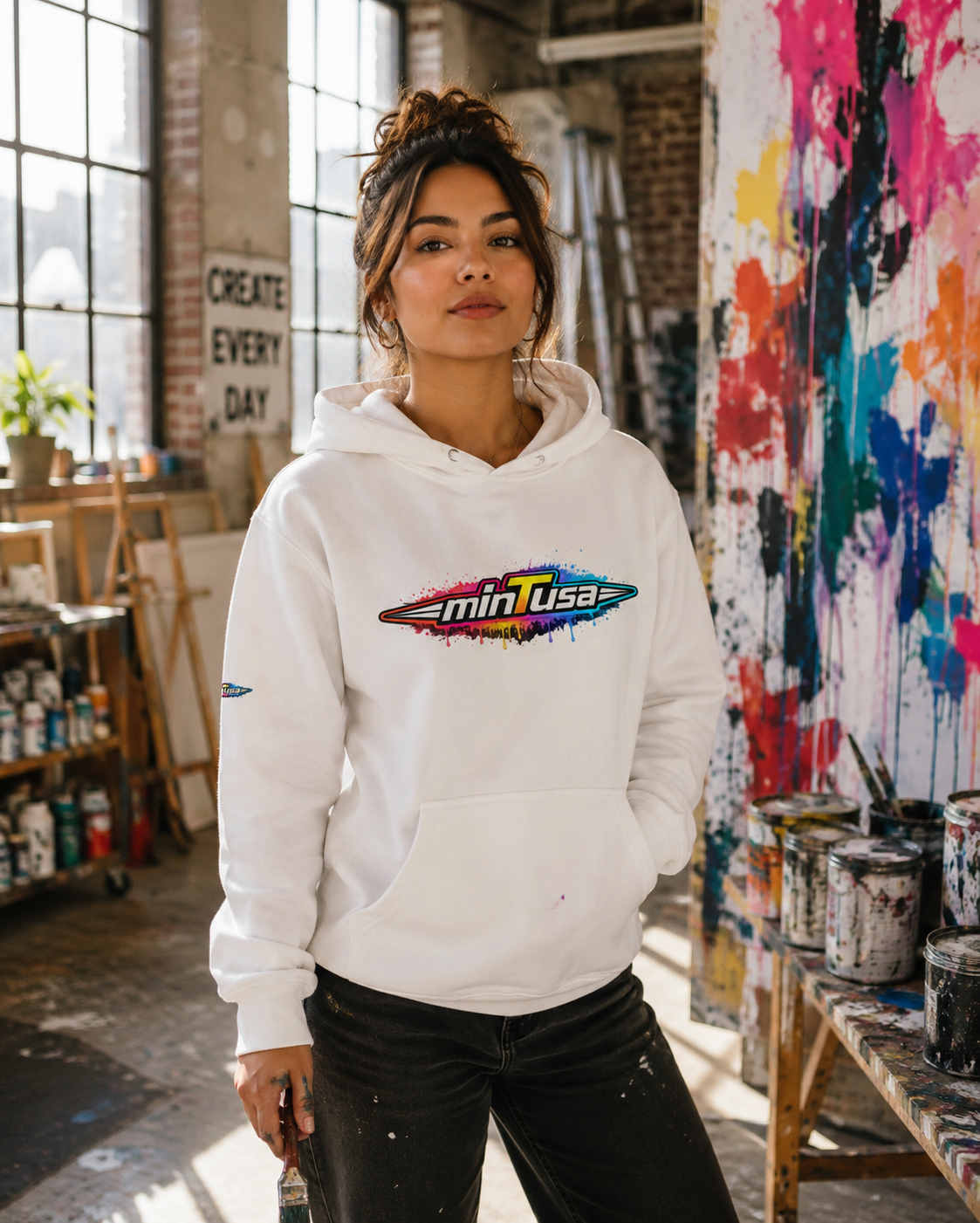 minTusa Splash Paint 26 Unisex Hoodie