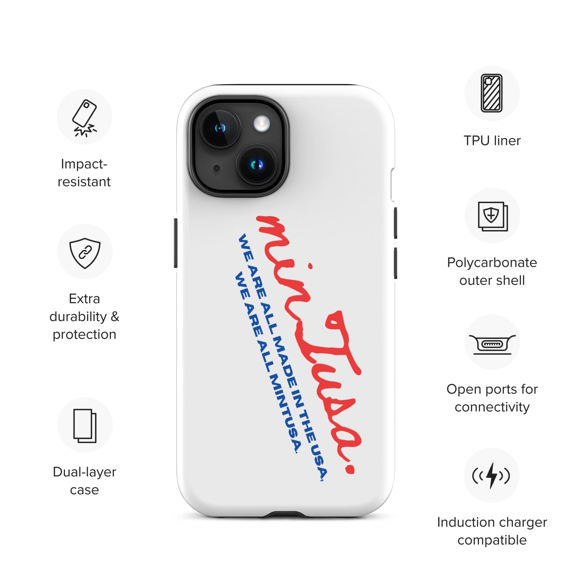 mminTusa Tough Case for iPhone® iPhone 15 caseeminTusa