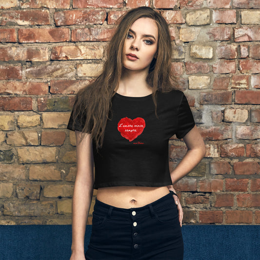 Love Conquers All minTusa Women’s Crop Tee