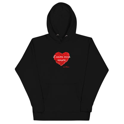 minTusa "L'amore Vince Sempre" (Love Always Wins) Women's Pullover Hoodie Womens Pull over hoodiemyminTusa.com