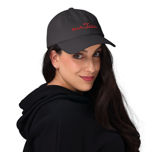 minTusa Original Brand Classic Dad Hat (Red Logo) myminTusa.com