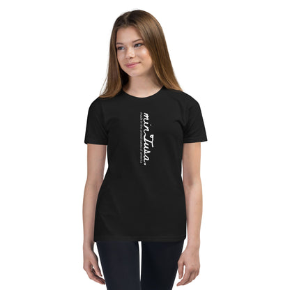 minTusa Original Brand vertical Logo Youth Short Sleeve T-Shirt myminTusa.com