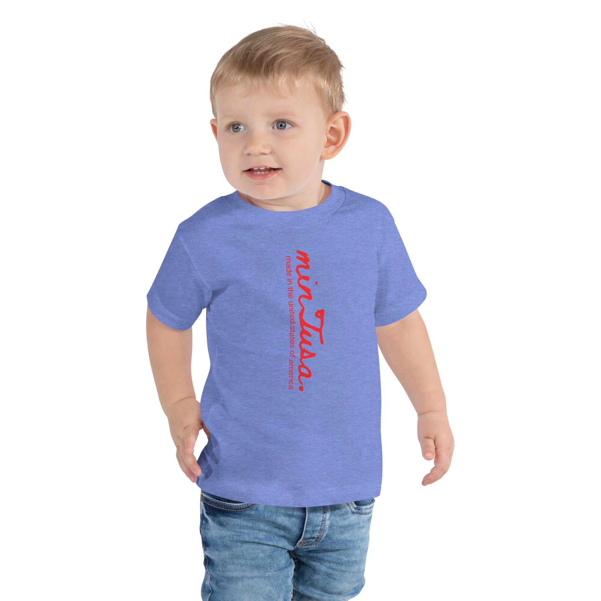 minTusa Original Brand Vertical Toddler Short Sleeve Tee myminTusa.com